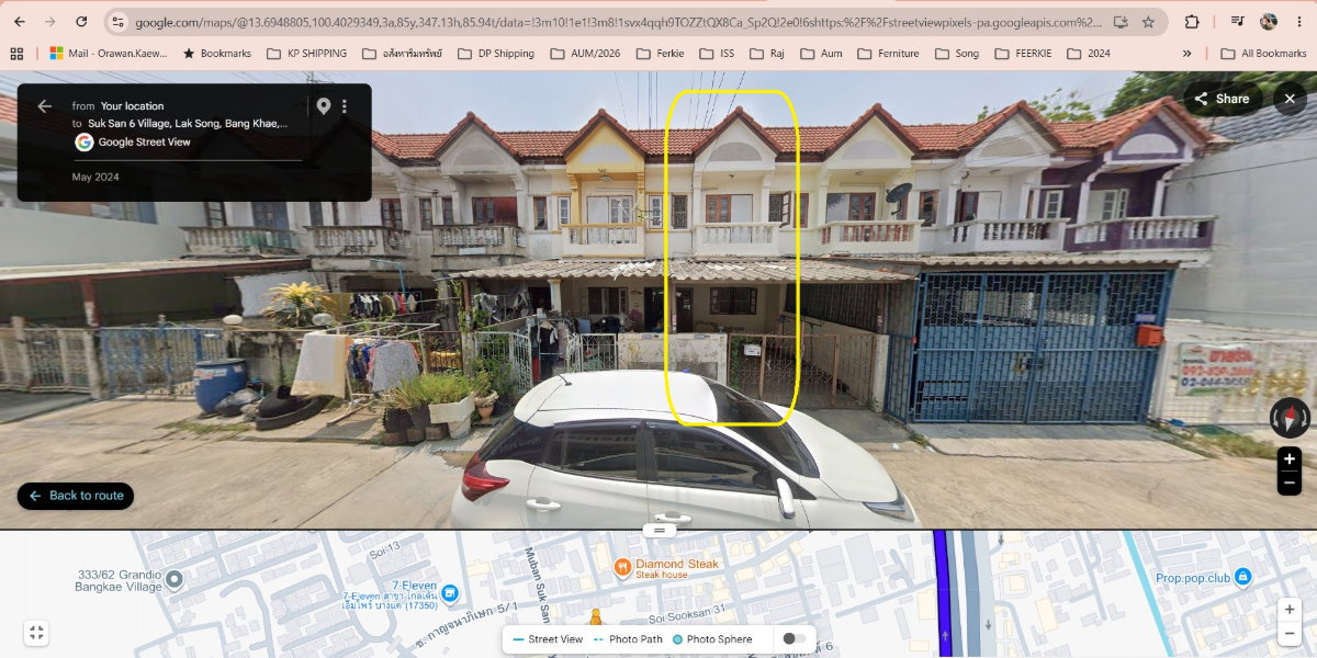 picture Townhome for sale in Bang Khae area, Suksan 6 Village. - 1/8