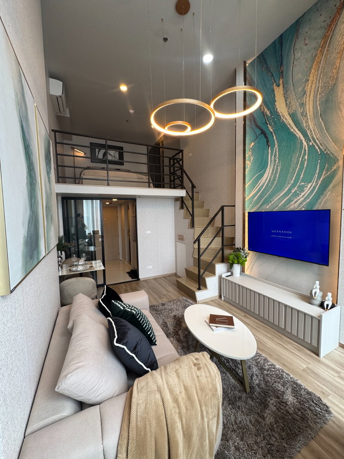 รูป Condo for RENT : Culture Thonglor   𝐒𝐢𝐳𝐞 : 42 sqm.  Duplex 1 Bedroom 1 Bathroom / City View  𝐅𝐥𝐨𝐨𝐫 : 22nd  ✅Fully furnished - รูปที่ 2/15
