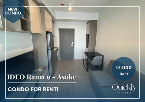 IDEO Rama 9 - Asoke | Price 17,000 THB | Beautiful room, great location, fully furnished, ready to move in.