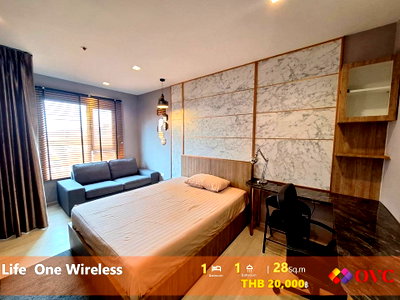 คอนโดให้เช่า : พร้อมเช่าต้น ก.ย.@Life One Wireless