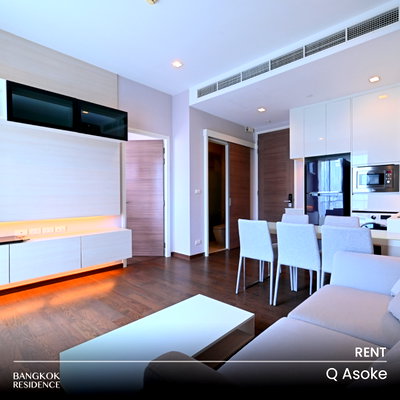 Condos for rent : Rental Condo 🏙️ Q Asoke, 1BR 45 sq.m. 28K 🌤️ Beautiful East-Facing Unit, Near MRT Phetchaburi 