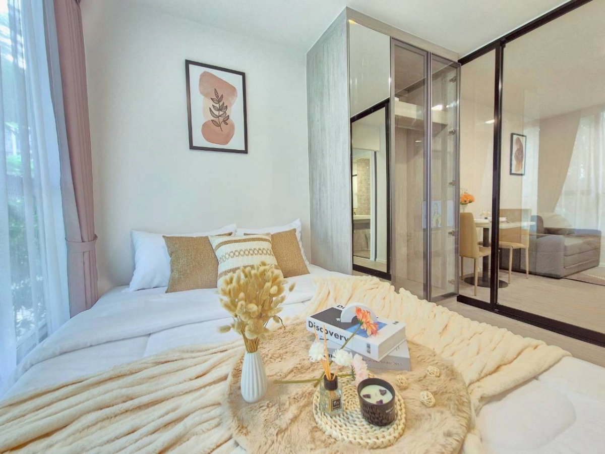 รูป T275 ให้เช่าคอนโด Atmoz Tropicana Bangna (แอทโมซ ทรอปิคาน่า บางนา) ห้องสวยมาก เฟอร์ครบ มีเครื่องซักผ้า เข้าอยู่ได้เลย - รูปที่ 1/14