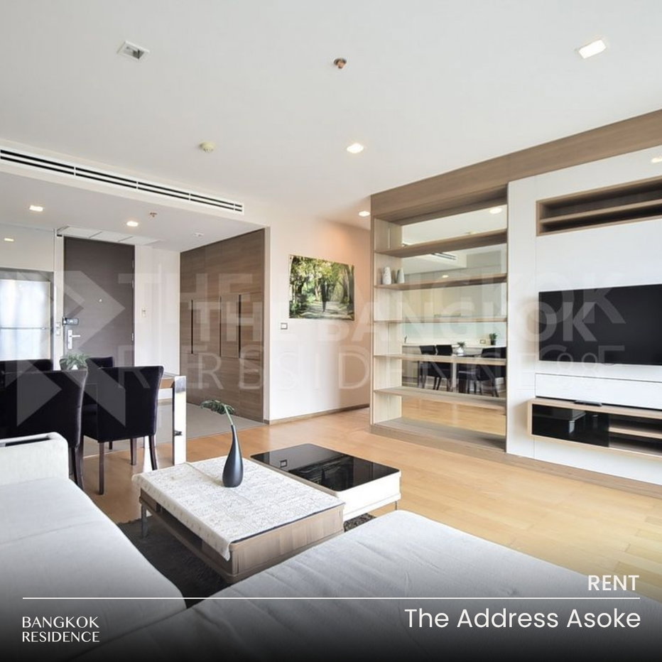 รูป เช่าคอนโด 🌃 The Address Asoke 2นอน 124ตร.ม. 65k 🛋️ ห้องสวย เฟอร์ครบ ใกล้ MRT เพชรบุรี - รูปที่ 1/7