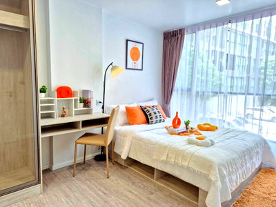 Condos for rent : T274 Condo for rent Atmoz Tropicana Bangna, good location, beautifully decorated room, fully furnished, with washing machine.