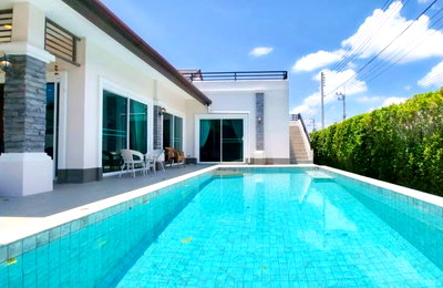Houses for sale Hua Hin Prachaubkirikhan : Pool Villa for Sale with Mountain View | Corner Plot | Hua Hin Grand Hills | Fully Furnished