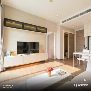 Rental Condo 💫 Q Asoke, 1BR 45 sq.m. 30K ⭐ Beautiful Unit, Available Now, Near MRT Phetchaburi