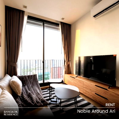 คอนโดให้เช่า : เช่าคอนโด 🌃 Noble Around Ari 1นอน 35ตรม 33k ✨ ยูนิตมุม ตกแต่งสวย ใกล้ BTS อารีย์ 