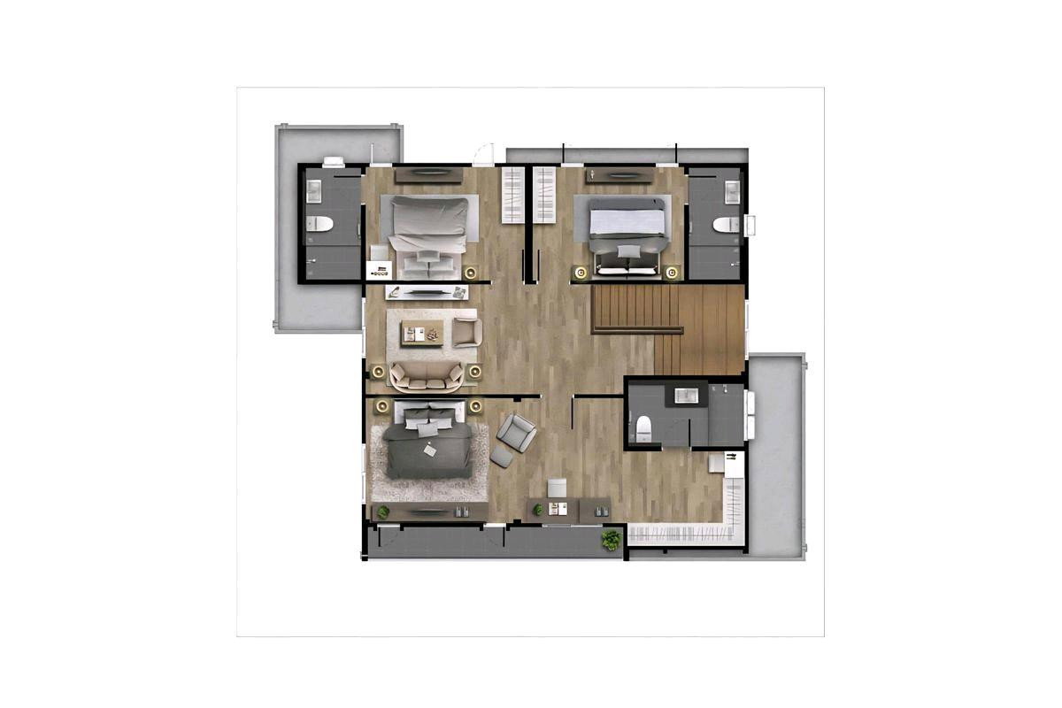 รูป ให้เช่า บ้านเดี่ยว CENTRO Vibhavadi ** 79,900 บ./ด. ** ที่ดิน 100 ตร.ว. พท. ใช้สอย 252 ตร.ม. 4ห้องนอน 5ห้องน้ำ 3ที่จอดรถ - รูปที่ 38/39