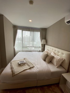 T268 Condo for rent Metro Luxe Ratchada, 2 bedrooms, beautifully decorated room, near MRT, fully furnished, ready to move in.