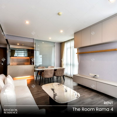 คอนโดให้เช่า : เช่าคอนโด 🌃 The Room Rama 4 2นอน 79ตร.ม. 50k ⭐ ยูนิตแต่งสวย รีโนเวทใหม่ ใกล้ MRT หัวลำโพง 