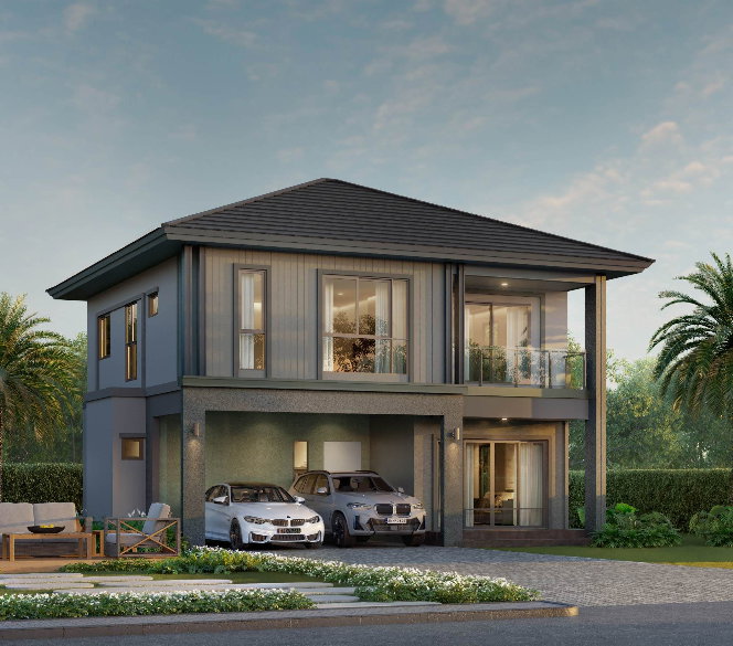 รูป 🏡 ขายบ้านเดี่ยว บ้านใหม่แปลงมุม โครงการ เดอะ ปาล์ม กรุงเทพกรีฑา - วงแหวน ไม่เคยเข้าอยู่ - รูปที่ 5/6