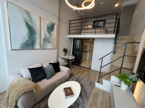 Condo for RENT : Culture Thonglor 𝐒𝐢𝐳𝐞 : 42 sqm. Duplex 1 Bedroom 1 Bathroom / City View 𝐅𝐥𝐨𝐨𝐫 : 22nd ✅Fully furnished