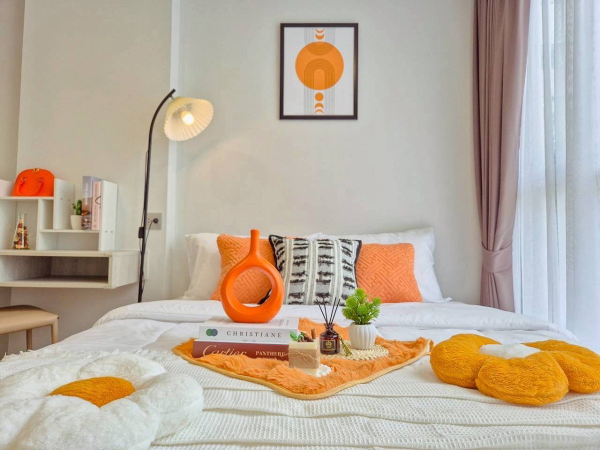 รูป T274 ให้เช่าคอนโด Atmoz Tropicana Bangna (แอทโมซ ทรอปิคาน่า บางนา) ทำเลดี ห้องตกแต่งสวยมาก เฟอร์ครบ มีเครื่องซักผ้า - รูปที่ 3/20