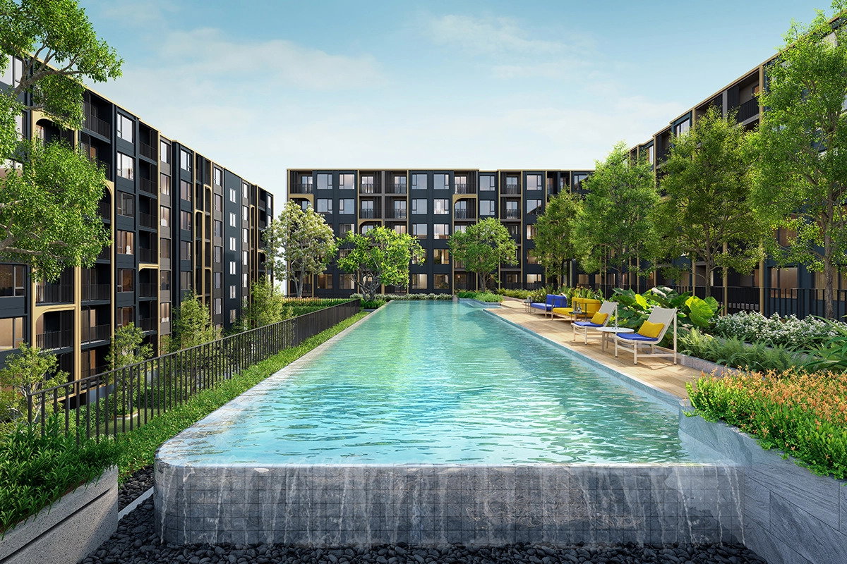 รูป เดอะ เบส รัชดา19 1bed plus ห้องไซด์ใหญ่เฟอร์นิเจอร์+เครื่องใช้ฟ้า โปรโมชันโครงการ  - รูปที่ 4/11