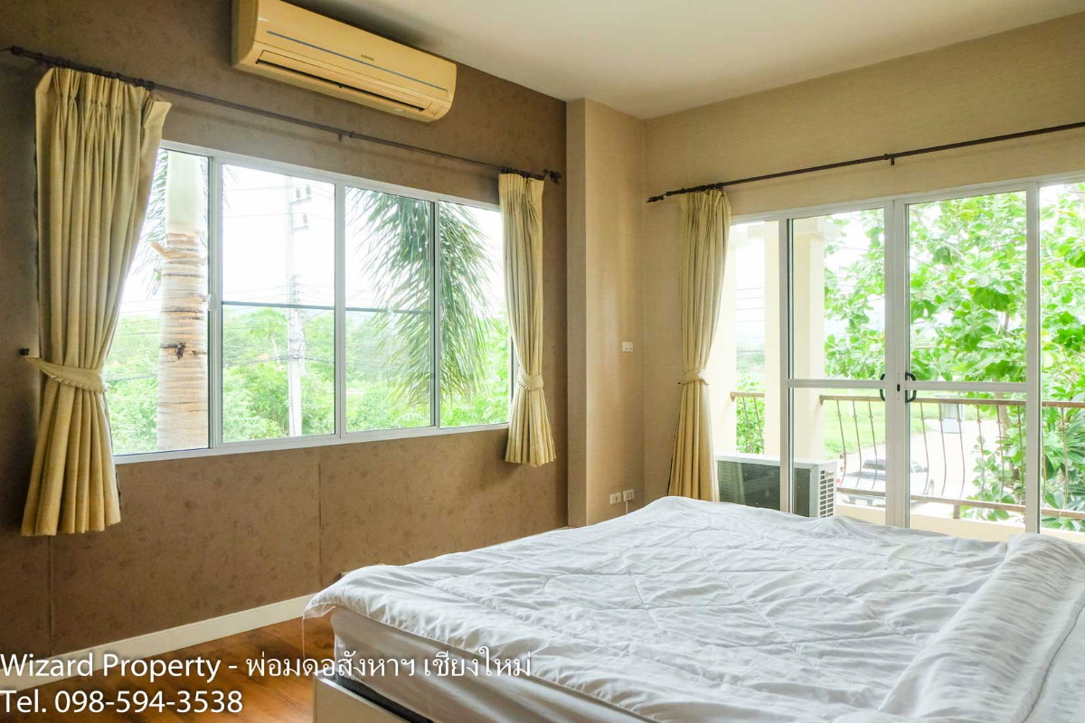 รูป บ้าน 2 ชั้นให้เช่า ติดป่าดอยสุเทพ วิวภูเขา | น้ำแพร่ หางดง เชียงใหม่ บ้านในโครงการหรู • ฟังก์ชันครบ • เฟอร์นิเจอร์ครบ • มีส่วนกลาง - รูปที่ 12/32