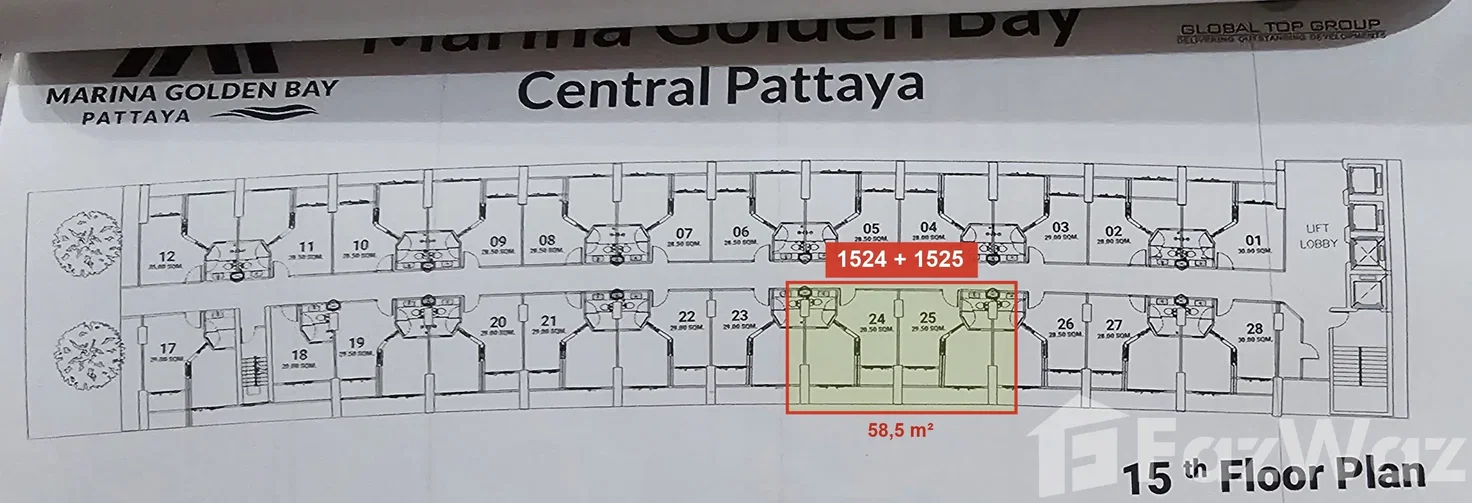 picture Two adjoining units, 15th floor — combine into 58.5 sqm 6672605 - 3/8
