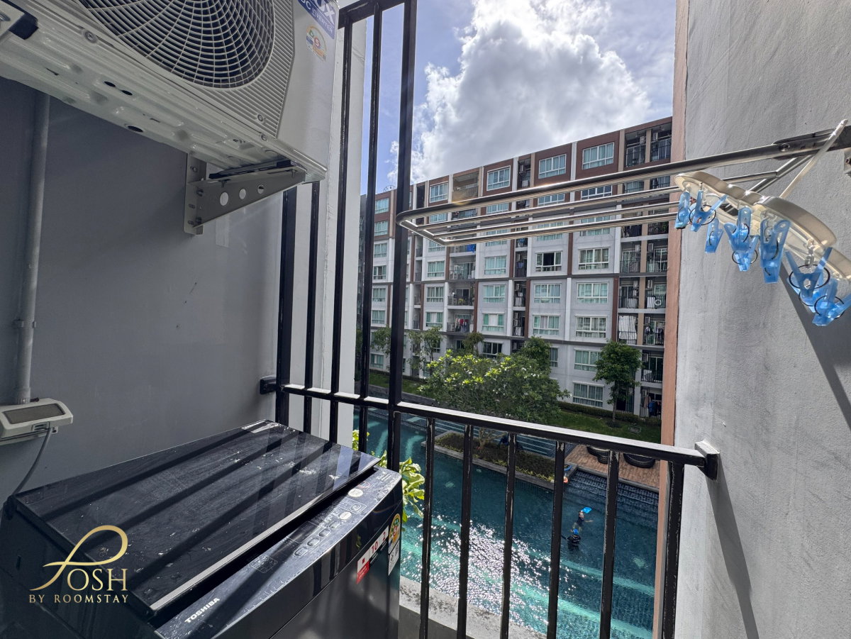 picture For Rent | dCondo Mine, Kathu Studio room with pool view, fully furnished and equipped with appliances.  - 16/22