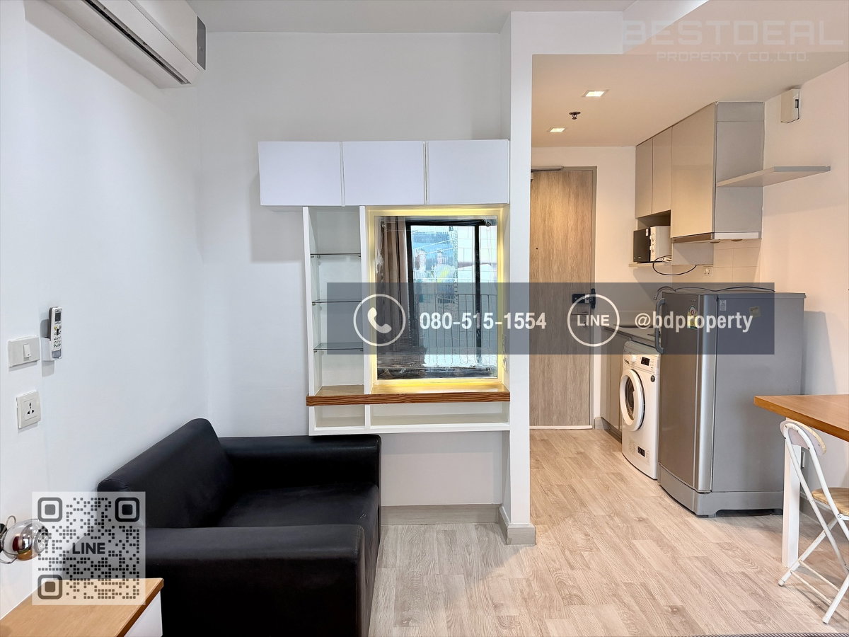 Bestdeal ให้เช่า Studio 22ตรม.ราคา 13,500/เดือนเท่านั้น เฟอร์นิเจอร์และเครื่องใช้ไฟฟ้าครบ “IDEO MOBI RAMA 9” ใกล้MRT และ เซ็นทรัลพระราม 9 เพียง 80 ม.