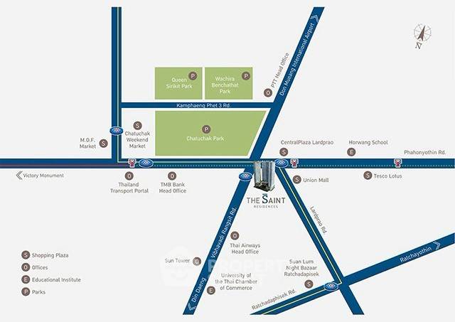 picture 24th-Floor 2-BR The Saint Residences, 100m To MRT Phahon Yothin (ID 3196896) - 19/19