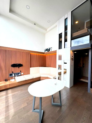 Condos for rent : RS7403 For  Rent: Park Origin Chula–Samyan Duplex, High Floor, High Ceilings, Panoramic City View, Near MRT Samyan