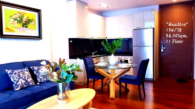 Condos for rent : 📌Exclusive!📌 For Rent Condo QUATTRO BY SANSIRI Building A, Floor 11,1 bed room, Room size 56.00 sqm