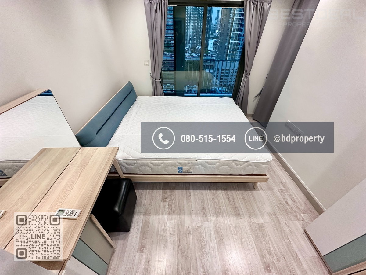 รูป Bestdeal ให้เช่า ขนาด 2 ห้องนอน 55 sqm.เฟอร์นิเจอร์และเครื่องใช้ไฟฟ้าครบพร้อมเข้าอยู่ 25,000 บาท/เดือน “IDEO MOBI RAMA 9” ใกล้MRTและเซ็นทรัลพระราม 9 - รูปที่ 6/17