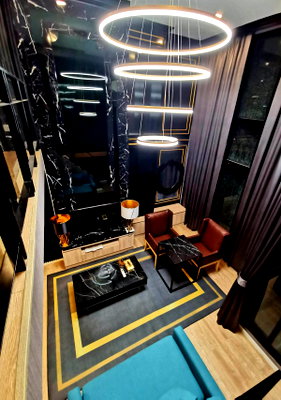 คอนโดให้เช่า : (FY068) ให้เช่า Modiz Sukhumvit 50 Duplex 42ตรม. เพดาน4.4ม. วิวแม่น้ำ 25K