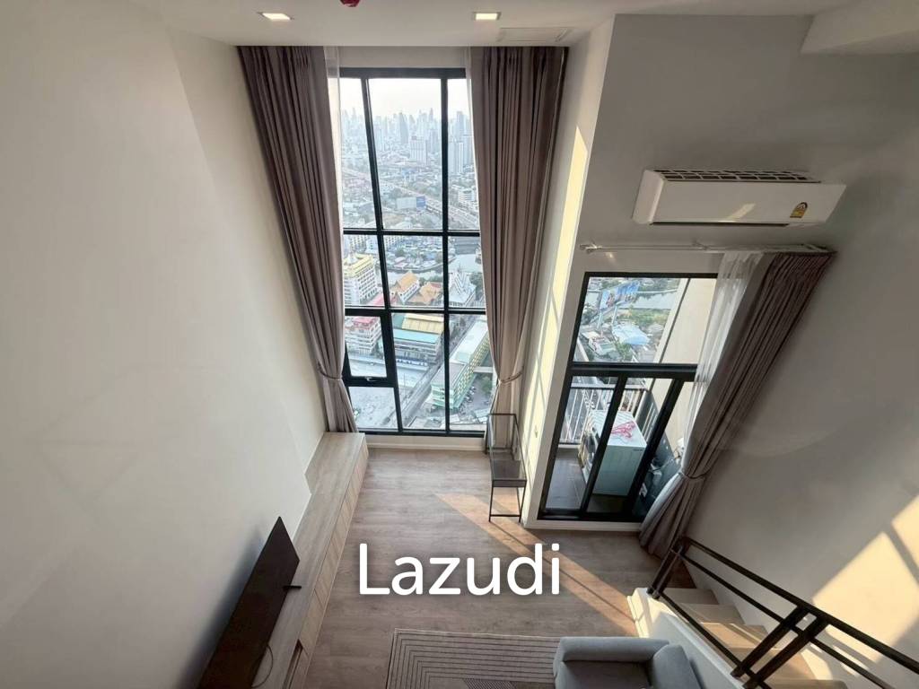 รูป 1 ห้องนอน 1 ห้องน้ำ คอนโดดูเพล็กซ์ 26.79 ตร.ม. ชั้นสูง วิวเมือง ย่านห้วยขวาง ใกล้พระราม 9 - รูปที่ 1/9