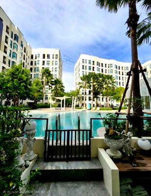 Condos for sale : Resort style condo 27.46 sq m. View of BTS Bearing. Located in Sukhumvit 72, UNIO Condo.