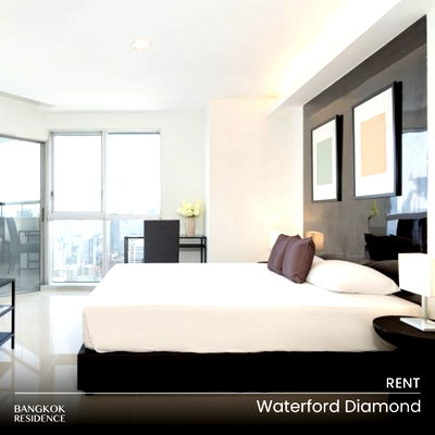 คอนโดให้เช่า : เช่าคอนโด 🌆 Waterford Diamond 2นอน 81ตร.ม. 40k หายาก! ห้องสวยบนชั้นสูง ☄️ ใกล้ BTS พร้อมพงษ์ 
