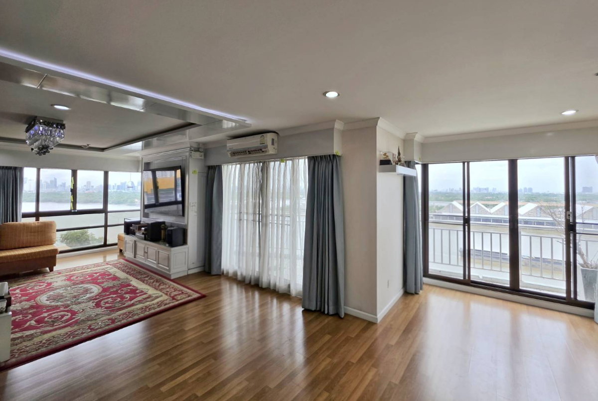 picture Riverfront Penthouse at Lumpini Place: Panoramic 180° Chao Phraya River View (188.44 sq.m.). - 6/11