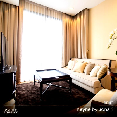 Condos for rent : Rental Condo 💎 Keyne by Sansiri, 2BR 76sq.m. 56K ✨ Fully Furnished Unit at a Great Price, Near BTS Thonglo 