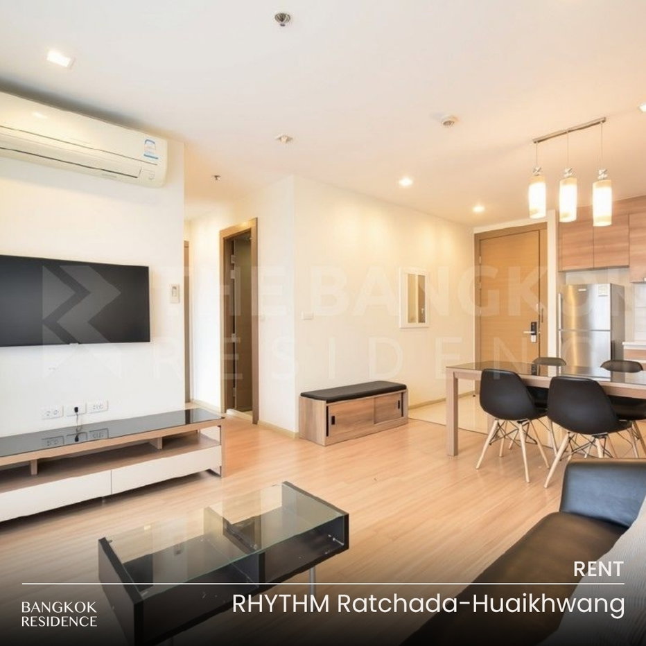 picture Rental Condo 🚀 RHYTHM Ratchada-Huaikhwang, 2BR 66.41 sq.m. 30K ☄️ Beautiful Unit, Near MRT Huai Khwang  - 1/9