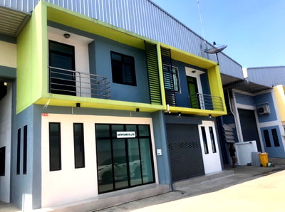 Factory for sale Sinsakhon Printing City Industrial Estate : Factory and 2-story office building for sale. Beautiful and affordable. Ready to start your business immediately. Interested? Add Line: @841qqlnr
