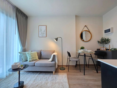 For rent ✨Nue District R9✨1 bedroom, size 26 sq m, decorated room, ready to move in 🥰💕 near MRT Rama 9 🚆