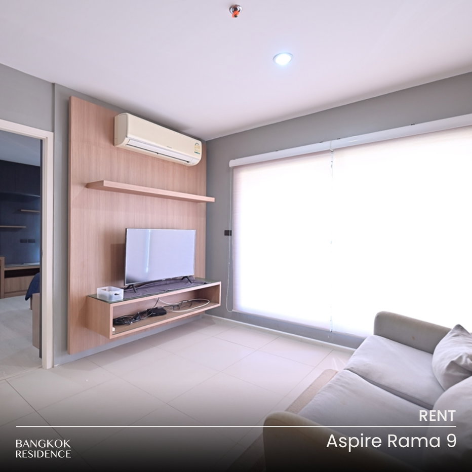 picture Rental Condo 🌃 Aspire Rama 9, 2BR 66 sq.m. 28K ✨ Beautiful Unit, Near MRT Phra Ram 9 - 1/10
