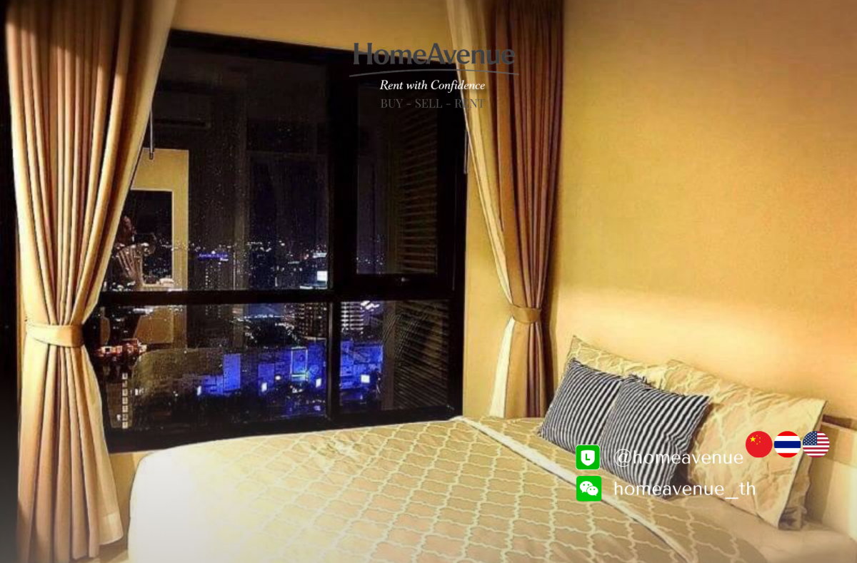 รูป ✨ 1Bed 🚇 ใกล้MRT พระราม 9 🌏TM30 Service📲 Line: @homeavenue ⭐HA-5077 - รูปที่ 4/8