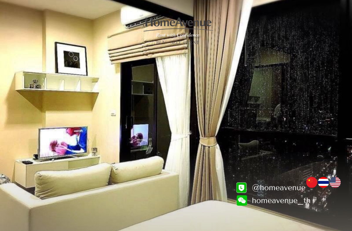 รูป ✨ 1Bed 🚇 ใกล้MRT พระราม 9 🌏TM30 Service📲 Line: @homeavenue ⭐HA-5077 - รูปที่ 2/8