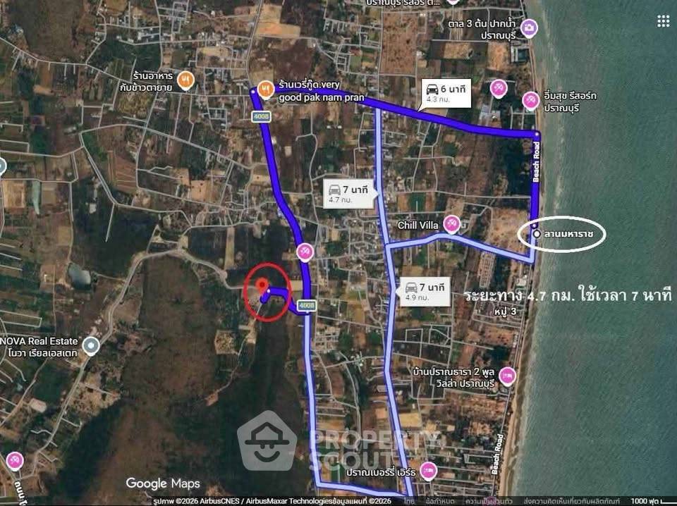รูป ที่ดินสำหรับปล่อยขาย 2,400 ตารางเมตร แถว ใน ปากน้ำปราณ (ID 3182929) - รูปที่ 3/4