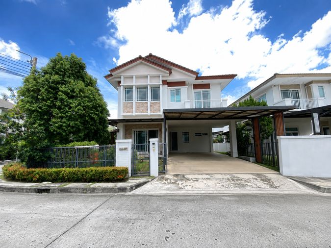 3-bed house for sale, 190 sqm, 62.3 sq wah, Manthana Village Ramintra - Wongwaen