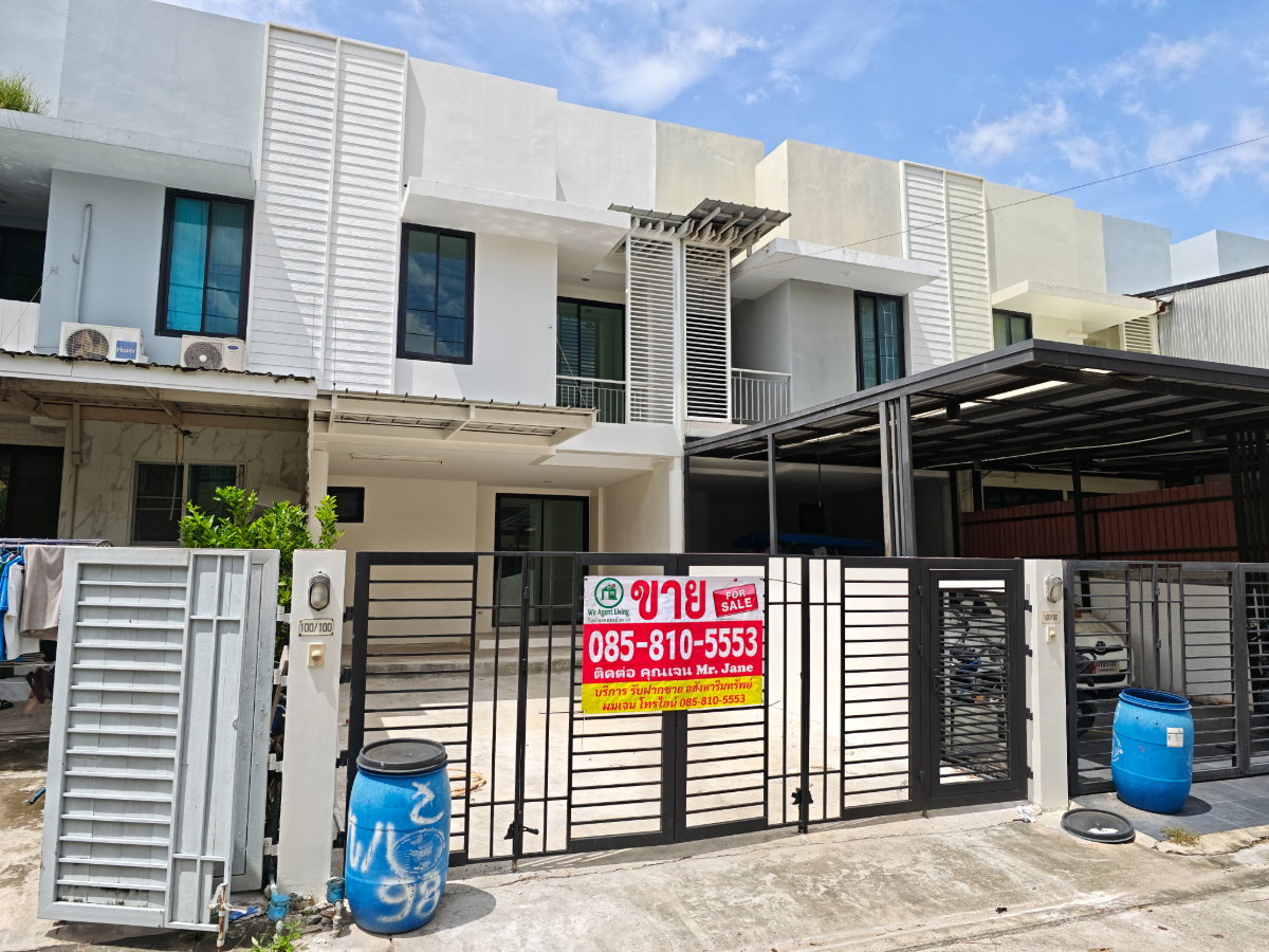รูป ขาย บ้าน ทาวน์เฮาส์ หมู่บ้าน บ้านร็อคการ์เด้น แอร์พอร์ต สุวรรณภูมิ ปรับปรุงใหม่ พร้อมเข้าอยู่  25.7 ตรว. 130 ตรม. ราคาดีสุดในโครงการ  - รูปที่ 8/61