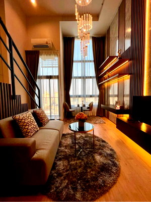 คอนโดให้เช่า : 🏢 Ideo Rama 9 - Asoke | MRT พระราม 9 | Duplex ตกแต่ง luxury 