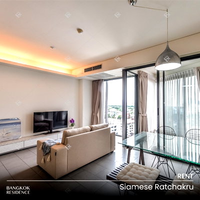 คอนโดให้เช่า : เช่าคอนโด 🌃 Siamese Ratchakru 2นอน 64.2ตร.ม. 36k 💚 ห้องสวยมาก ว่างพร้อมเช่า ใกล้ BTS ราชเทวี 