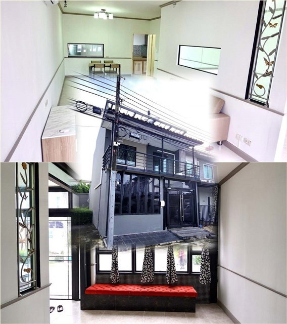 รูป MRT ลาดปลาเค้า 2.3กม. ม.ศรีปทุม บางเขน 2.4 กม. ทาวน์เฮ้าส์ 2 ชั้น 3-4นอน 24ตร.วา. ให้เช่า 3แอร์ 190ตร.ม.บิ๊กซี รามอินทรา 2.1 กม. อารียา - รูปที่ 1/8
