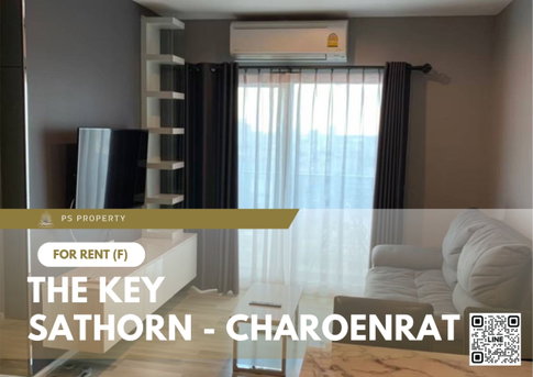 For Rent ✨ The Key Sathorn - Charoenrat ✨ 2 bedrooms, 2 bathrooms. Fully furnished and equipped with all appliances. Close to Terminal Rama 3.