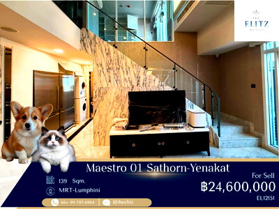 Condos for sale : ✨ Penthouses - Pet-Friendly Approved! European Classic Low-Rise in Sathorn-Yenakat | Generous Space with Ultimate Privacy - Near MRT Lumphini ✨