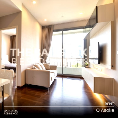คอนโดให้เช่า : เช่าคอนโด 🏙️ Q Asoke 2นอน 45ตรม 25K 💥 ดีล! ราคาพิเศษ ห้องสวย ใกล้ MRT เพชรบุรี 