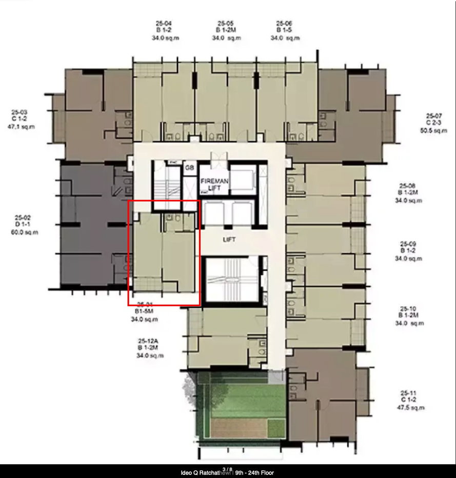 รูป For rent Condo Ideo Q Ratchathewi Fully Furnished  (S15-38969) - รูปที่ 7/7