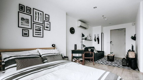 Ideo Q Chula Samyanãðððð & ððððãðĨStylish monochrome white-and-black decor, great location near MRT SamyanðĨ Contact Line ID: @hacondo