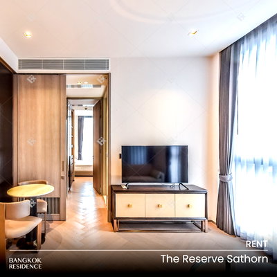Condos for rent : Rental Condo 💎 Reserve Sathorn, 1BR 50 sq.m. 45K 🌠 Beautiful High Floor Unit at a Special Price, Near MRT Lumphini 